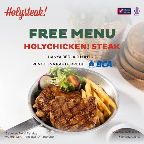 FREE menu Holychicken! Steak