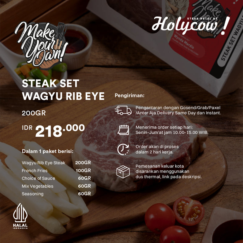 Steak Set Wagyu Rib Eye - 200gr