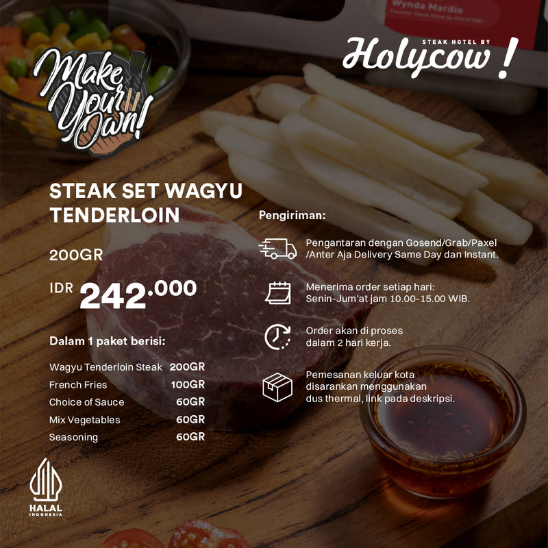 Steak Set Wagyu Tenderloin - 200gr