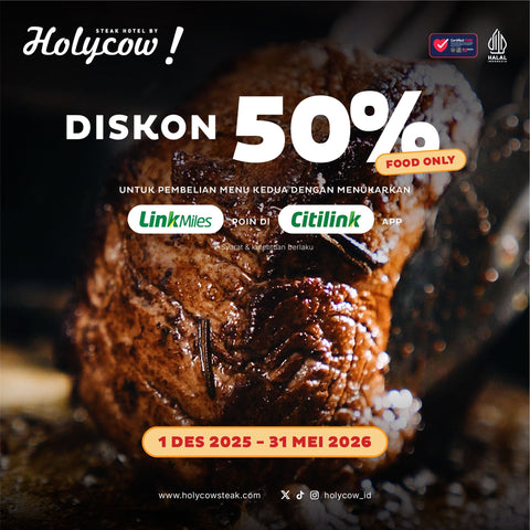 PROMO SPESIAL DI HOLYCOW! UNTUK MEMBER LINKMILES