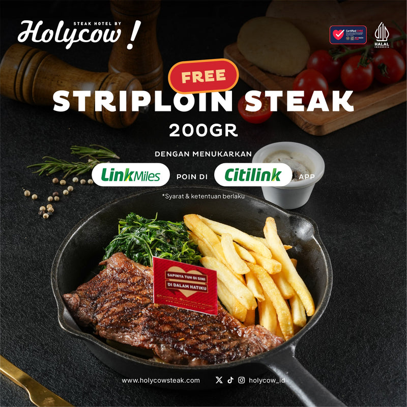 FREE STEAK DI HOLYCOW! UNTUK MEMBER LINKMILES