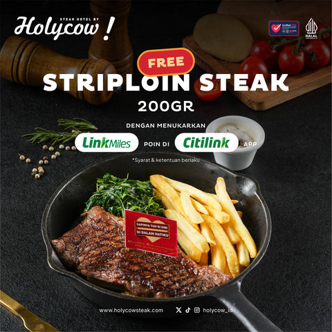 FREE STEAK DI HOLYCOW! UNTUK MEMBER LINKMILES