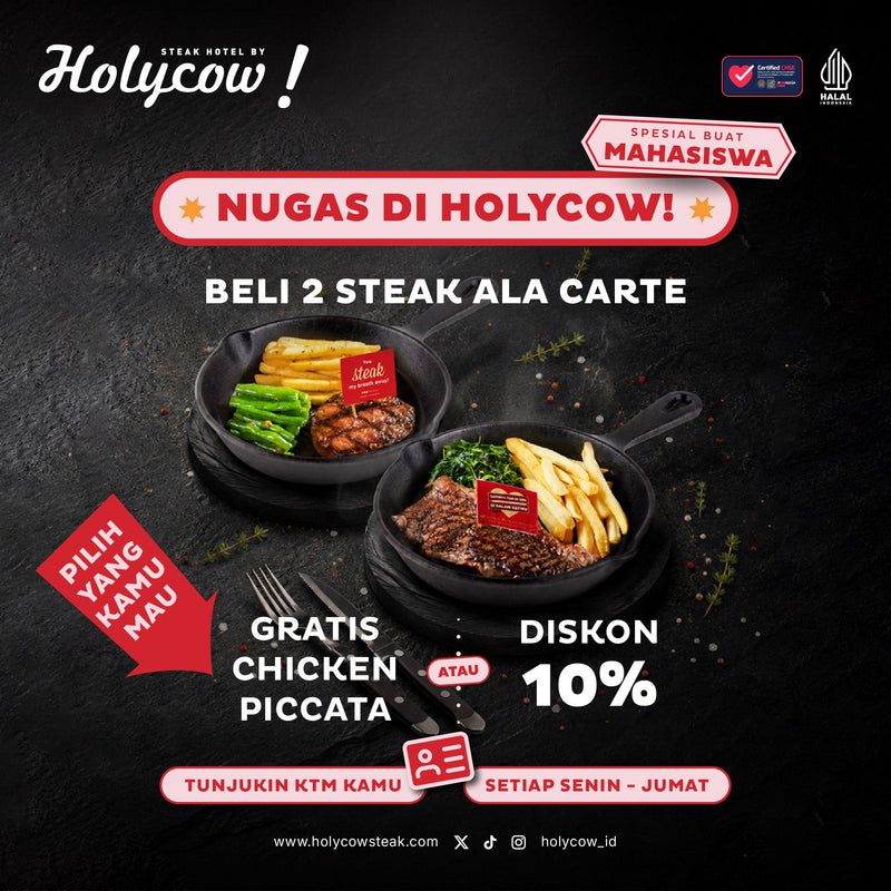 NUGAS DI HOLYCOW! SPESIAL BUAT PARA MAHASISWA