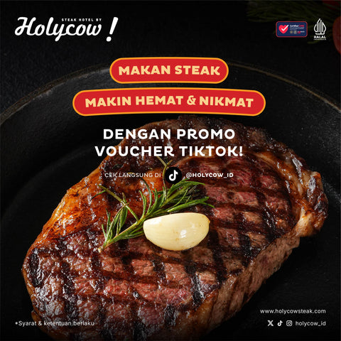 MAKAN STEAK ENAK DAN HEMAT DI HOLYCOW! DENGAN PROMO VOUCHER TIKTOK