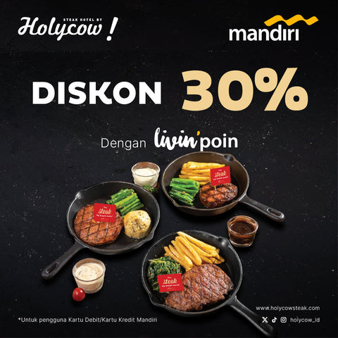 Diskon Hingga 30% dengan Livin' Poin di HOLYCOW!