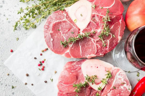 Irisan daging sengkel sapi muda