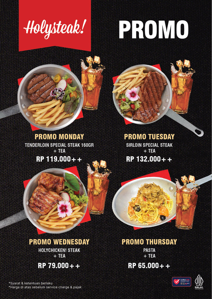 Menu HOLYSTEAK! Food Court