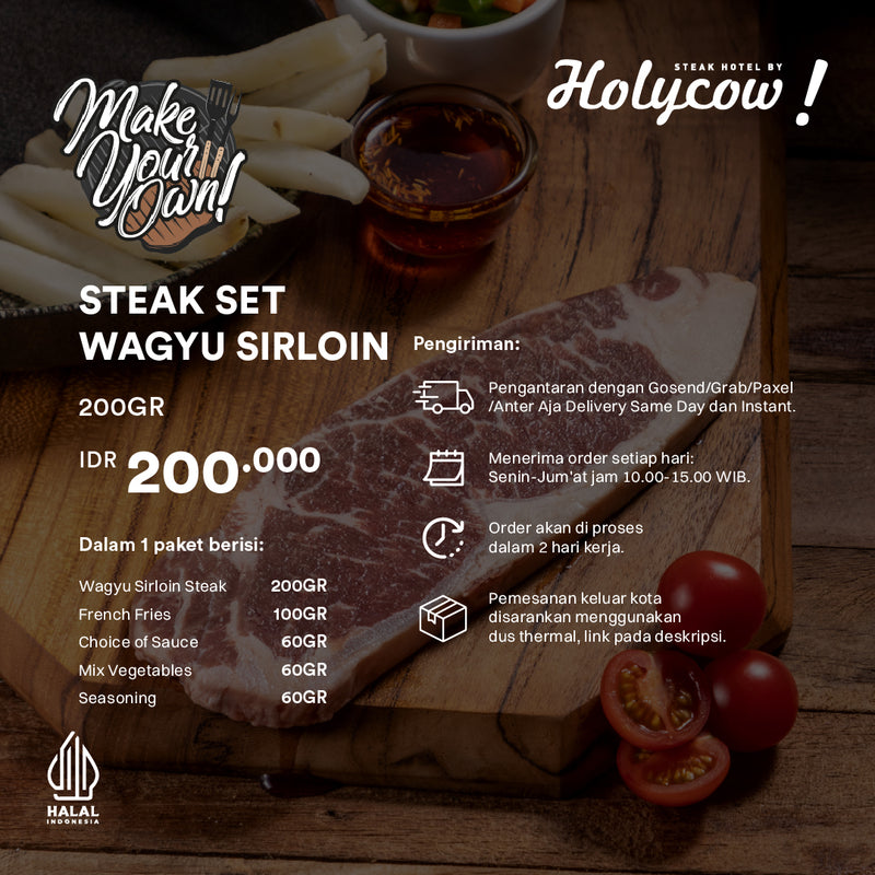 Steak Set Wagyu Sirloin - 200gr