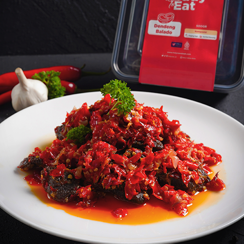 NAMA PRODUK: HANTARAN RAMADAN - READY TO EAT DENDENG BALADO 500 GR