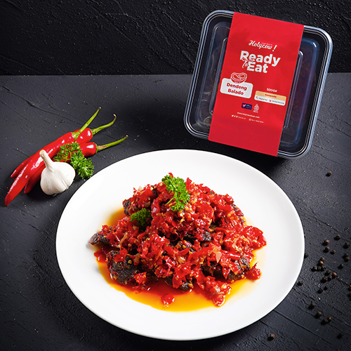 NAMA PRODUK: HANTARAN RAMADAN - READY TO EAT DENDENG BALADO 500 GR